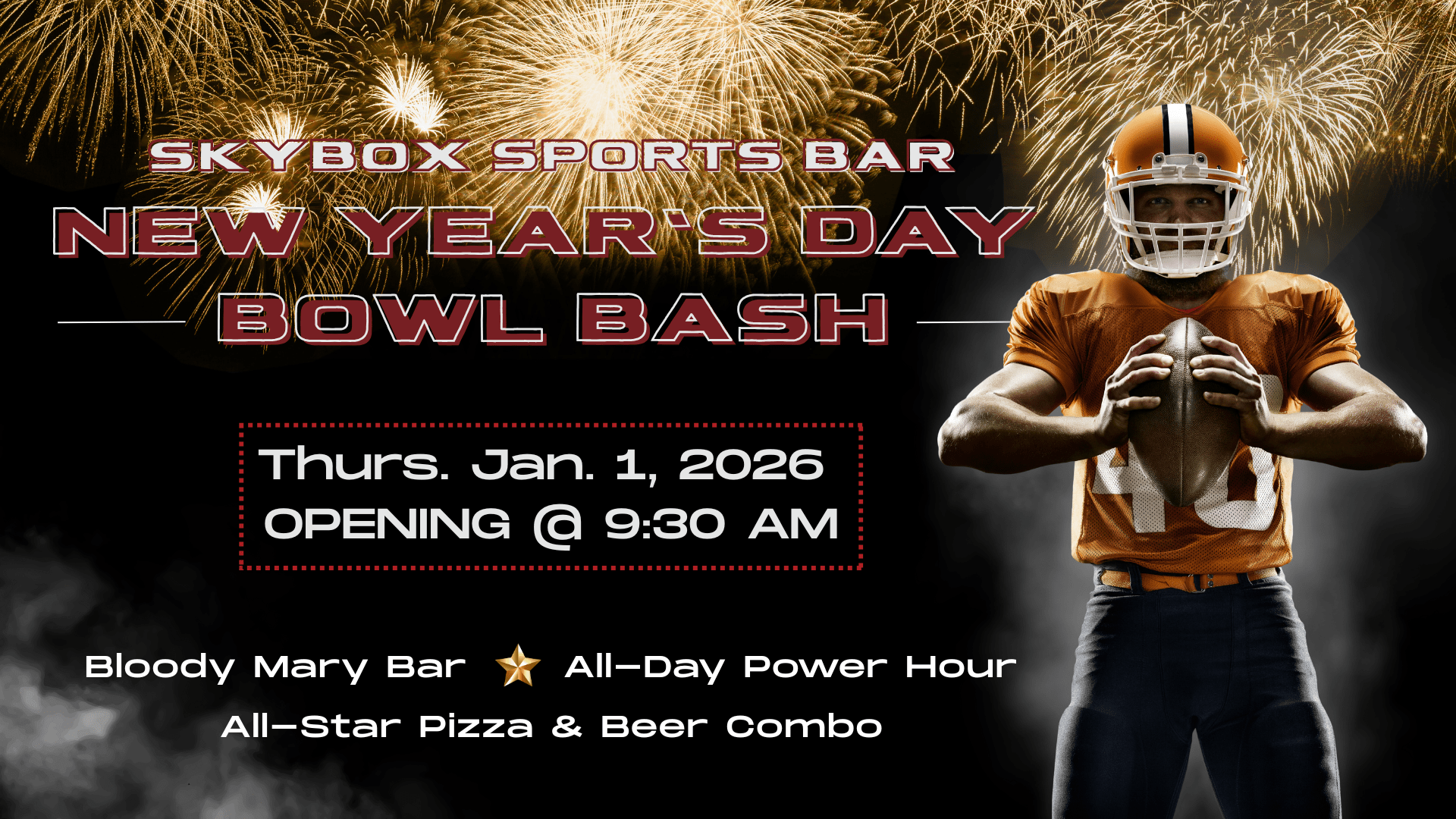 New Years Day Bash at Firehouse SKYBOX