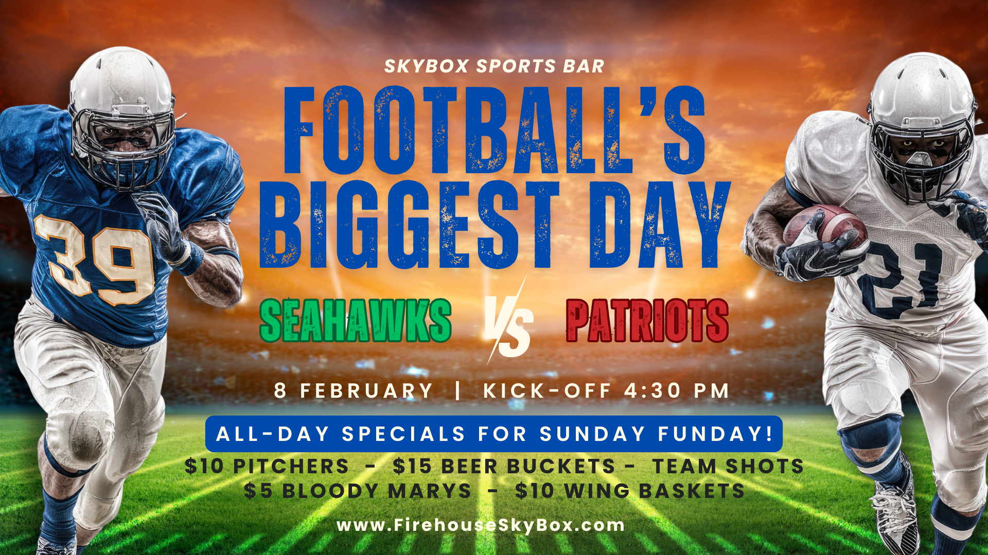 Super Bowl Seahawks vs. Patriots