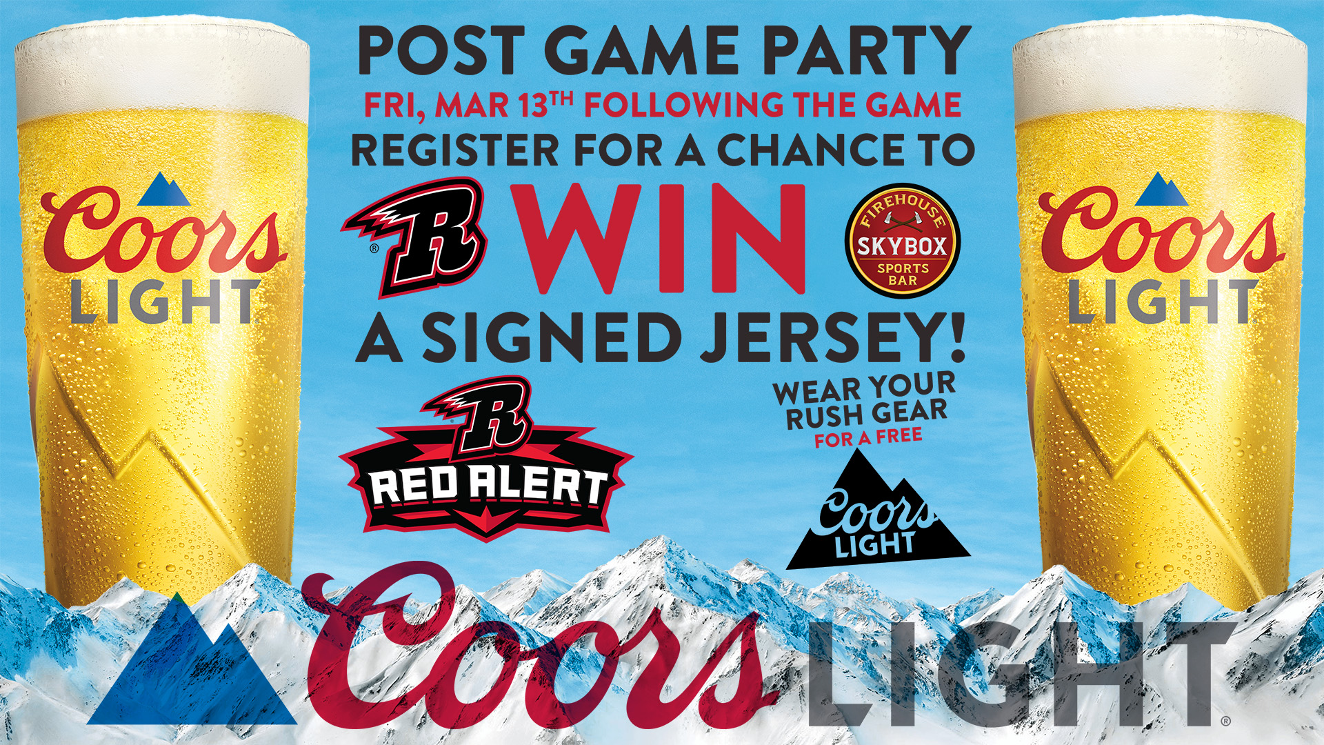 Coors Light Post Game Party at Skybox Sports Bar in Rapid City